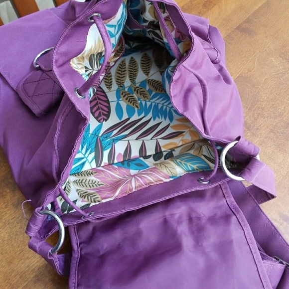 Quilted Purple Backpack - Picture 2 of 12